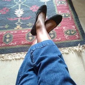 Felt wool textured gray ballerina flats
